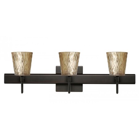 Besa Lighting Besa Wall With SQ Canopy Nico 4 Bronze Stone Gold Foil 3x40W G9 3SW-5125GF-BR-SQ